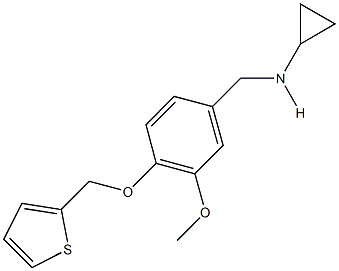 N-cyclopropyl-N-[3-methoxy-4-(2-thienylmethoxy)benzyl]amine Struktur