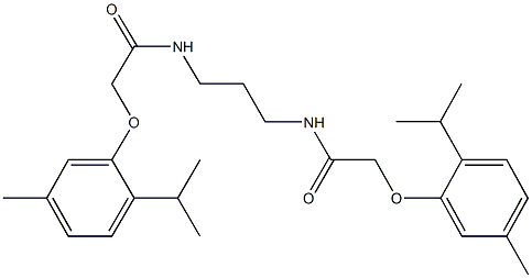 2-(2-isopropyl-5-methylphenoxy)-N-(3-{[(2-isopropyl-5-methylphenoxy)acetyl]amino}propyl)acetamide Struktur