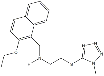 N-[(2-ethoxy-1-naphthyl)methyl]-N-{2-[(1-methyl-1H-tetraazol-5-yl)sulfanyl]ethyl}amine Struktur