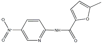 N-{5-nitro-2-pyridinyl}-5-methyl-2-furamide Struktur