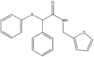 N-(2-furylmethyl)-2-phenyl-2-(phenylsulfanyl)acetamide Struktur