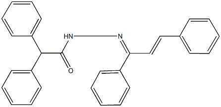 N'-(1,3-diphenylprop-2-enylidene)-2,2-diphenylacetohydrazide Struktur