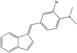 N-[2-bromo-4-(1H-inden-1-ylidenemethyl)phenyl]-N,N-dimethylamine Struktur