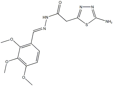 2-(5-amino-1,3,4-thiadiazol-2-yl)-N'-(2,3,4-trimethoxybenzylidene)acetohydrazide Struktur