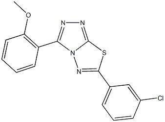 2-[6-(3-chlorophenyl)[1,2,4]triazolo[3,4-b][1,3,4]thiadiazol-3-yl]phenyl methyl ether Struktur