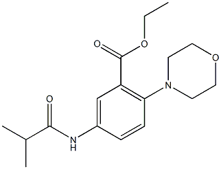 ethyl 5-(isobutyrylamino)-2-(4-morpholinyl)benzoate Struktur