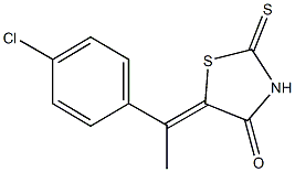 5-[1-(4-chlorophenyl)ethylidene]-2-thioxo-1,3-thiazolidin-4-one Struktur