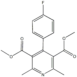 dimethyl 4-(4-fluorophenyl)-2,6-dimethyl-3,5-pyridinedicarboxylate Struktur