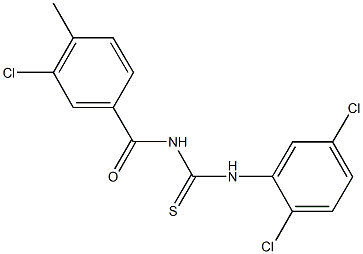 N-(3-chloro-4-methylbenzoyl)-N'-(2,5-dichlorophenyl)thiourea Struktur