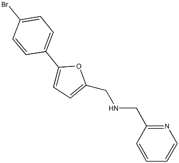 [5-(4-bromophenyl)-2-furyl]-N-(2-pyridinylmethyl)methanamine Struktur