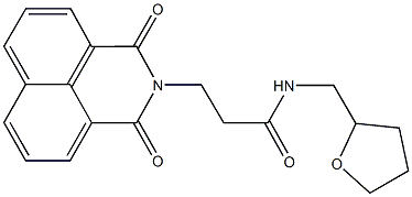 3-(1,3-dioxo-1H-benzo[de]isoquinolin-2(3H)-yl)-N-(tetrahydro-2-furanylmethyl)propanamide Struktur