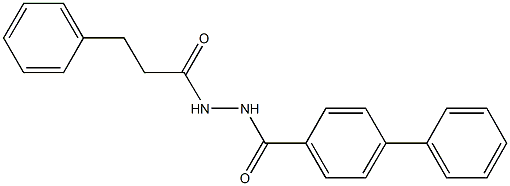 N'-(3-phenylpropanoyl)[1,1'-biphenyl]-4-carbohydrazide Struktur