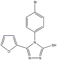 4-(4-bromophenyl)-5-(2-furyl)-4H-1,2,4-triazol-3-yl hydrosulfide Struktur