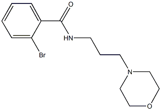 2-bromo-N-[3-(4-morpholinyl)propyl]benzamide Struktur