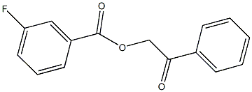 2-oxo-2-phenylethyl 3-fluorobenzoate Struktur