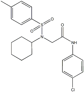 N-(4-chlorophenyl)-2-{cyclohexyl[(4-methylphenyl)sulfonyl]amino}acetamide Struktur