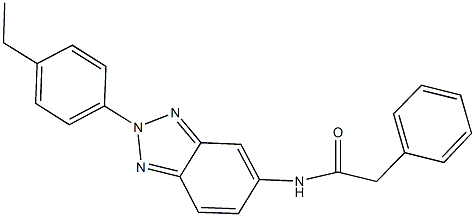 N-[2-(4-ethylphenyl)-2H-1,2,3-benzotriazol-5-yl]-2-phenylacetamide Struktur