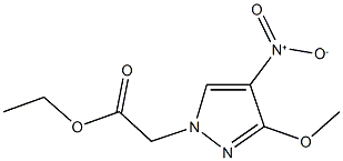 ethyl {4-nitro-3-methoxy-1H-pyrazol-1-yl}acetate Struktur