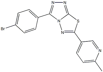 3-(4-bromophenyl)-6-(6-methyl-3-pyridinyl)[1,2,4]triazolo[3,4-b][1,3,4]thiadiazole Struktur