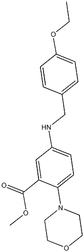 methyl 5-[(4-ethoxybenzyl)amino]-2-(4-morpholinyl)benzoate Struktur