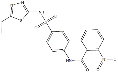 N-(4-{[(5-ethyl-1,3,4-thiadiazol-2-yl)amino]sulfonyl}phenyl)-2-nitrobenzamide Struktur