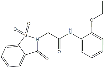 2-(1,1-dioxido-3-oxo-1,2-benzisothiazol-2(3H)-yl)-N-(2-ethoxyphenyl)acetamide Struktur