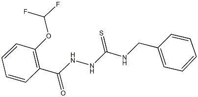 N-benzyl-2-[2-(difluoromethoxy)benzoyl]hydrazinecarbothioamide Struktur