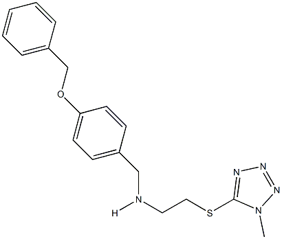 N-[4-(benzyloxy)benzyl]-N-{2-[(1-methyl-1H-tetraazol-5-yl)sulfanyl]ethyl}amine Struktur