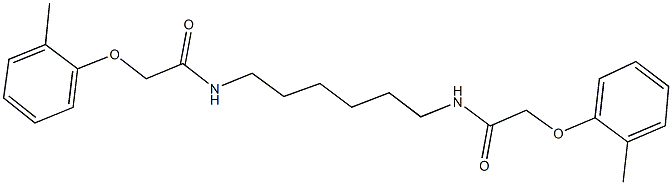 2-(2-methylphenoxy)-N-(6-{[(2-methylphenoxy)acetyl]amino}hexyl)acetamide Struktur