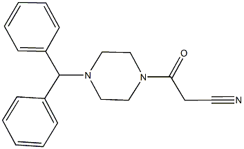 3-(4-benzhydryl-1-piperazinyl)-3-oxopropanenitrile Struktur