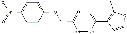 N'-({4-nitrophenoxy}acetyl)-2-methyl-3-furohydrazide Struktur