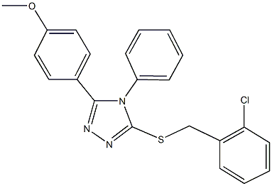 4-{5-[(2-chlorobenzyl)sulfanyl]-4-phenyl-4H-1,2,4-triazol-3-yl}phenyl methyl ether Struktur