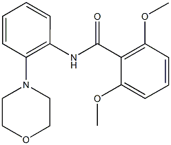 2,6-dimethoxy-N-[2-(4-morpholinyl)phenyl]benzamide Struktur