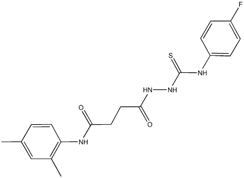 N-(2,4-dimethylphenyl)-4-{2-[(4-fluoroanilino)carbothioyl]hydrazino}-4-oxobutanamide Struktur