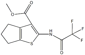 methyl 2-[(trifluoroacetyl)amino]-5,6-dihydro-4H-cyclopenta[b]thiophene-3-carboxylate Struktur