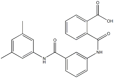 2-({3-[(3,5-dimethylanilino)carbonyl]anilino}carbonyl)benzoic acid Struktur