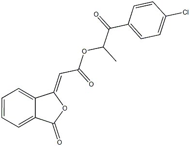 2-(4-chlorophenyl)-1-methyl-2-oxoethyl (3-oxo-2-benzofuran-1(3H)-ylidene)acetate Struktur