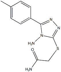 2-{[4-amino-5-(4-methylphenyl)-4H-1,2,4-triazol-3-yl]sulfanyl}acetamide Struktur