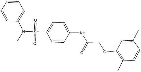 2-(2,5-dimethylphenoxy)-N-{4-[(methylanilino)sulfonyl]phenyl}acetamide Struktur