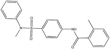 2-methyl-N-{4-[(methylanilino)sulfonyl]phenyl}benzamide Struktur