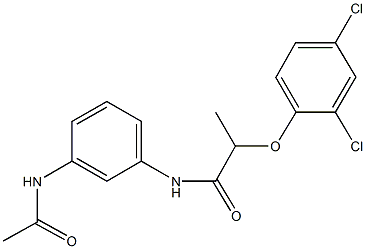 N-[3-(acetylamino)phenyl]-2-(2,4-dichlorophenoxy)propanamide Struktur