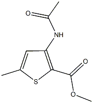 methyl 3-(acetylamino)-5-methyl-2-thiophenecarboxylate Struktur