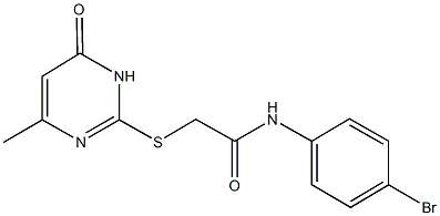 N-(4-bromophenyl)-2-[(4-methyl-6-oxo-1,6-dihydro-2-pyrimidinyl)sulfanyl]acetamide Struktur