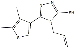 4-allyl-5-(4,5-dimethyl-3-thienyl)-4H-1,2,4-triazol-3-yl hydrosulfide Struktur