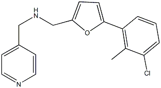 N-{[5-(3-chloro-2-methylphenyl)-2-furyl]methyl}-N-(4-pyridinylmethyl)amine Struktur