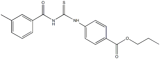 propyl 4-({[(3-methylbenzoyl)amino]carbothioyl}amino)benzoate Struktur