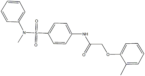 N-{4-[(methylanilino)sulfonyl]phenyl}-2-(2-methylphenoxy)acetamide Struktur