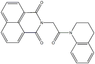 2-[2-(3,4-dihydro-1(2H)-quinolinyl)-2-oxoethyl]-1H-benzo[de]isoquinoline-1,3(2H)-dione Struktur