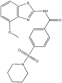 N-(4-methoxy-1,3-benzothiazol-2-yl)-4-(1-piperidinylsulfonyl)benzamide Struktur