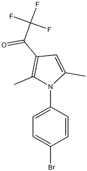 1-[1-(4-bromophenyl)-2,5-dimethyl-1H-pyrrol-3-yl]-2,2,2-trifluoroethanone Struktur